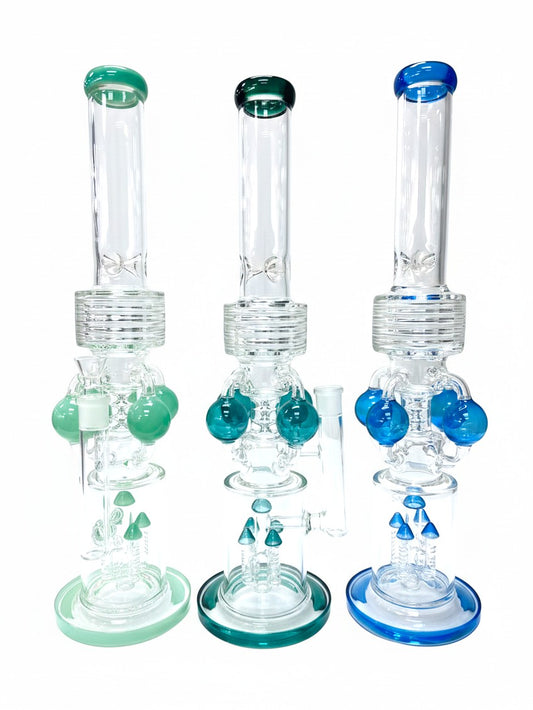 RC23 18" Quad Rocket Chamber w/ Quad Glob Percolator Assorted Colors