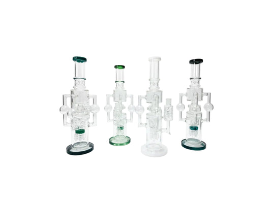 RC17 18" Triple Round Chamber Percolator w/ Spinner Recycler Assorted Colors
