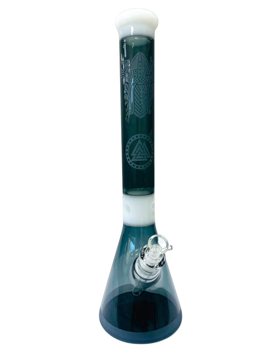 Goden22 16" Engraved Beaker Waterpipe Assorted Colors