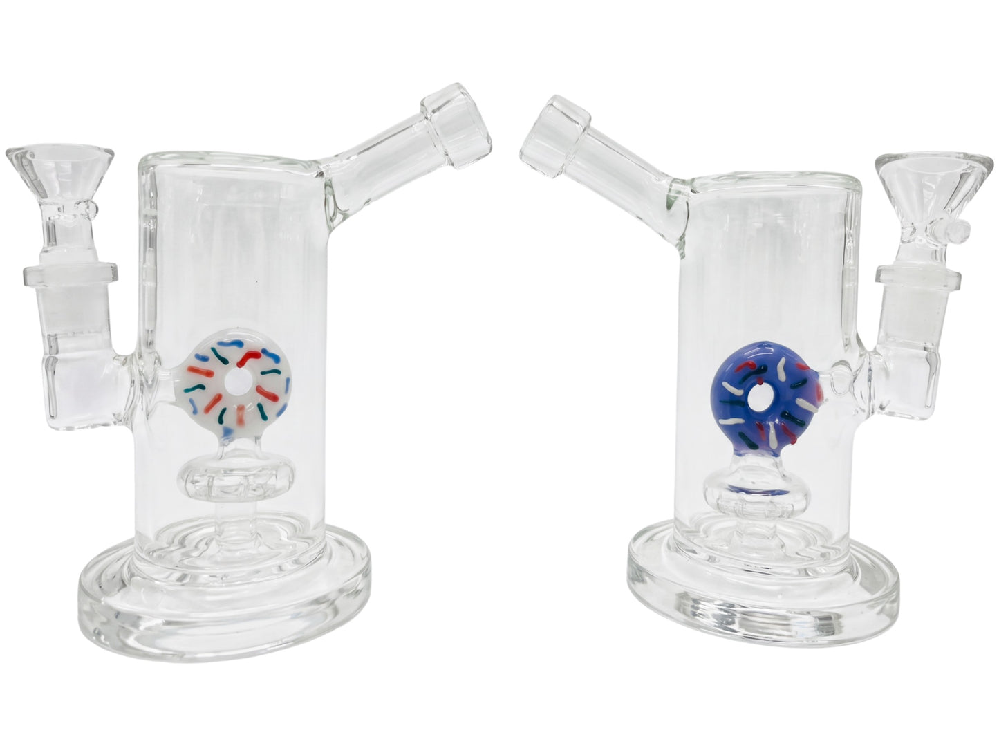 RG62 6" Clear w/ Donut Perc Waterpipe Assorted Colors