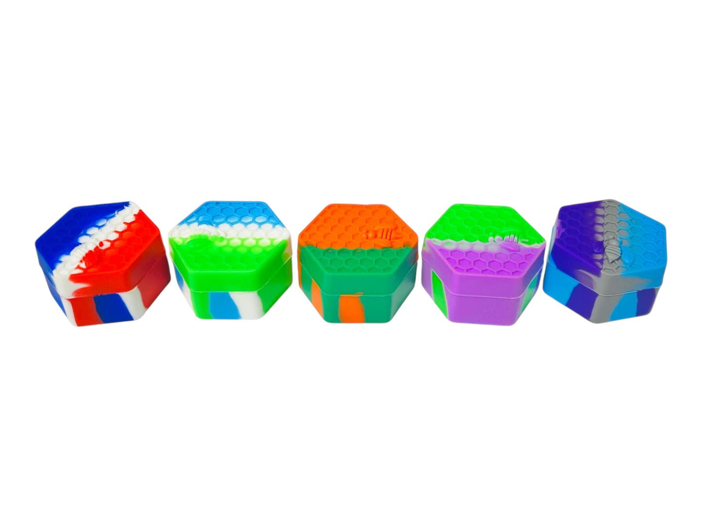 SJ5 Hexagon Bee Silicone Container 5ct