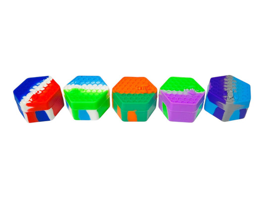 SJ5 Hexagon Bee Silicone Container 5ct