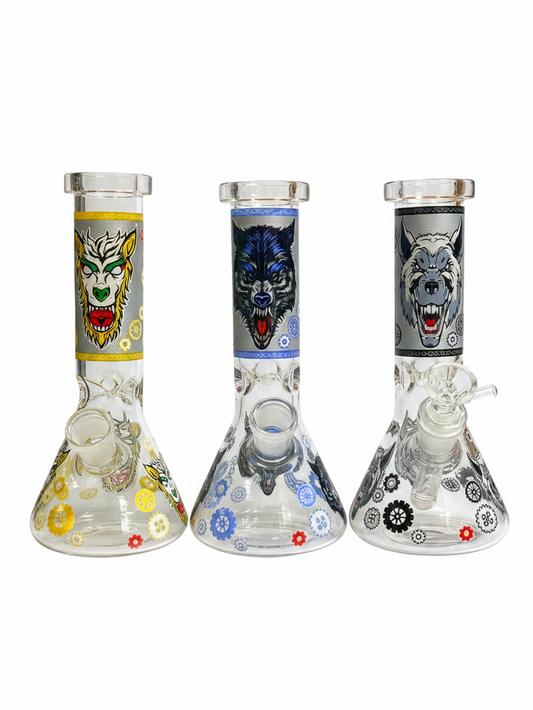 BK5 8" Wolf Character Beaker