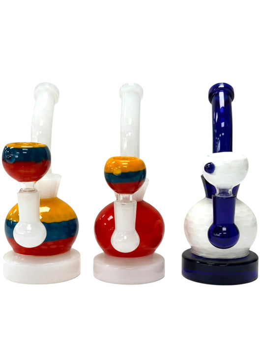 RG27 6" Pure Color W/ Matching Bowl Waterpipe Assorted Colors