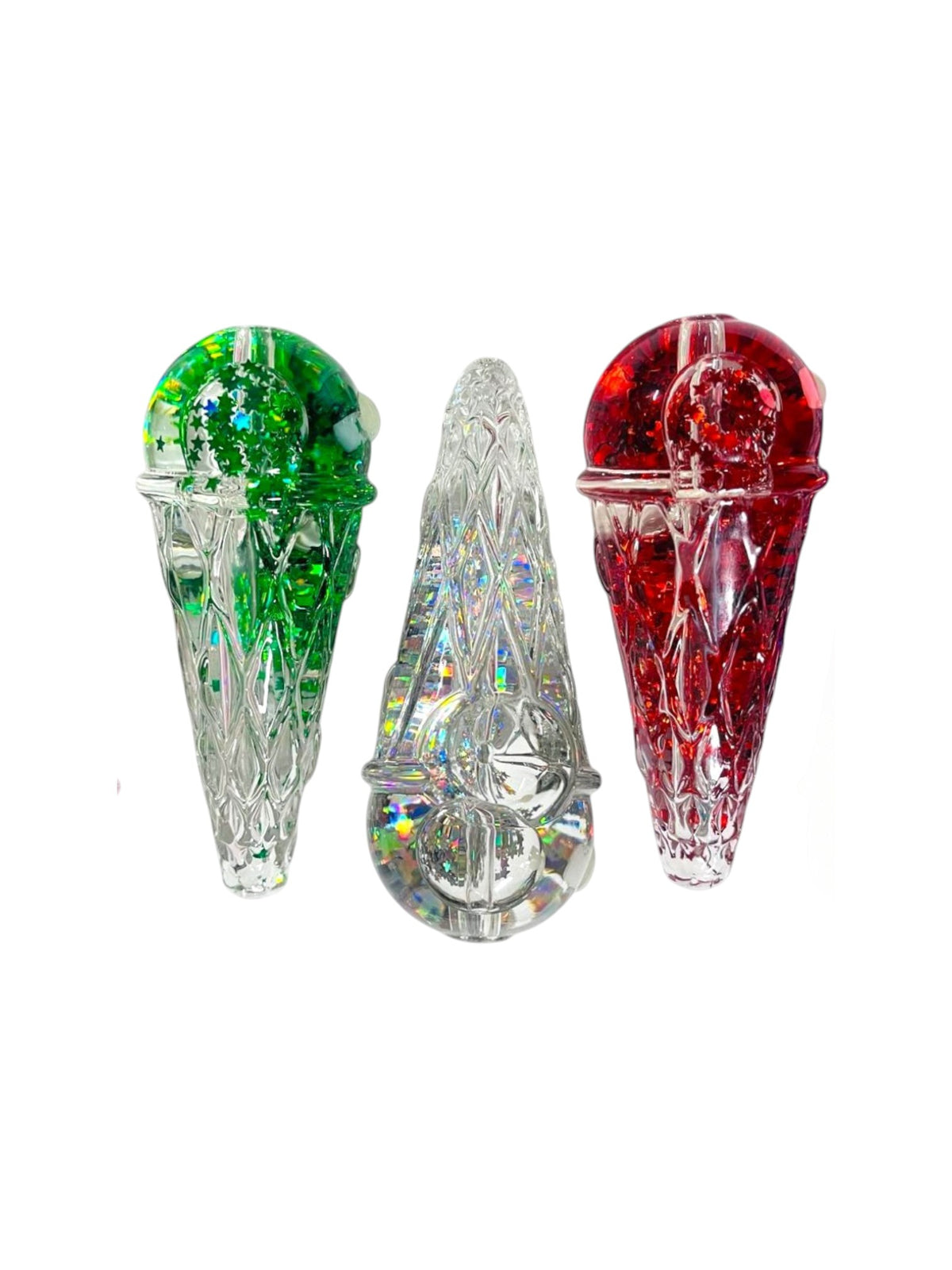 H1 4" Freezable Ice Cream Cone Handpipe Assorted Colors 5ct
