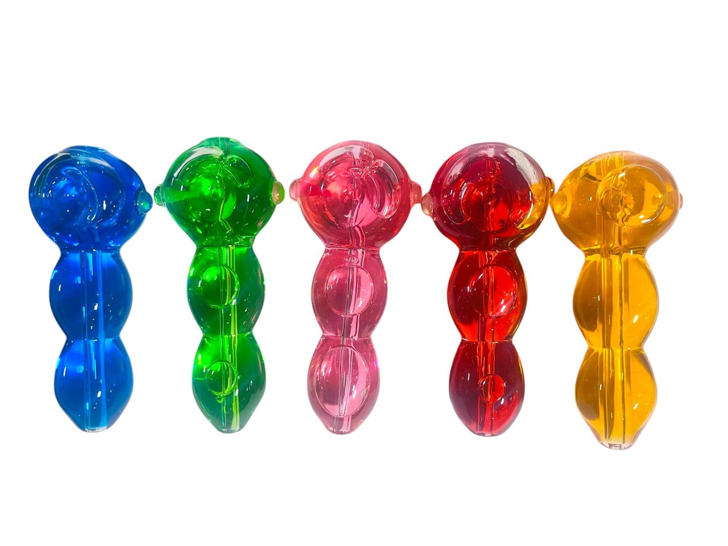 H7 4" Freezable Chunky Spoon Handpipe Assorted Colors 5ct