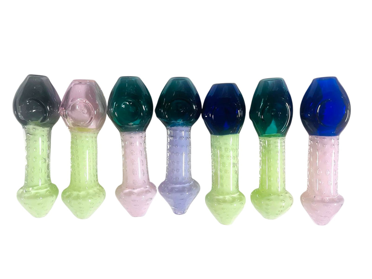 H14 4" Slime Dotted Handpipe Assorted Colors 5ct