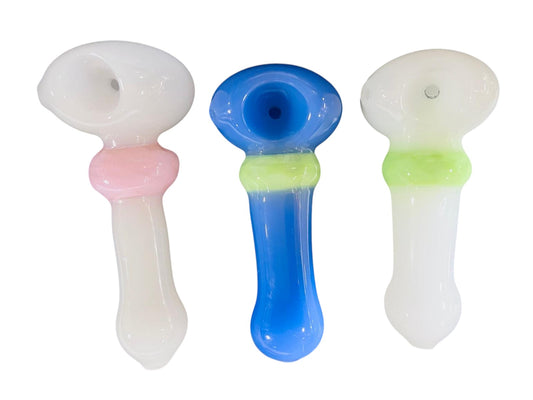 H19 4" Full Slime Tube Handpipe Assorted Colors 5ct
