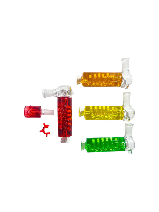 H30 6" 2-Piece Curly Vertical Sherlock w/ Freezable Bowl Handpipe