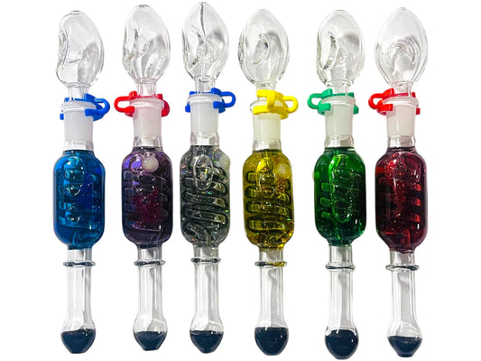 H31 8" 2in1 Freezable Nectar Collector & Handpipe Assorted Colors 5ct