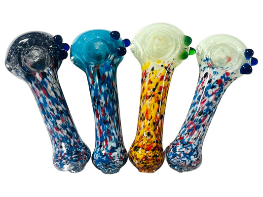 H38 4" Color Splatter Handpipe Assorted Colors 5ct