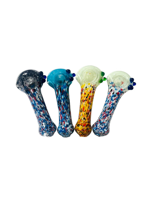 H38 4" Color Splatter Handpipe Assorted Colors 5ct