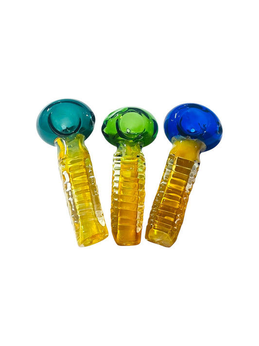 H39 4" Color Cube Fumed Handpipe Assorted Colors 5ct