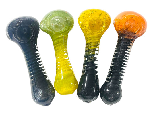H40 4" Dual Color Swirl Handpipe Assorted Colors 5ct