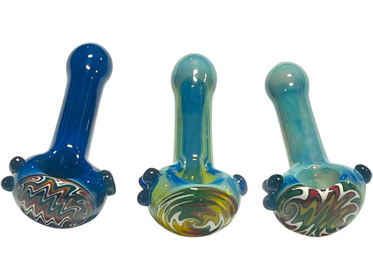 H48 5" Color Fumed w/ Wigwag Handpipe Assorted Colors 5ct