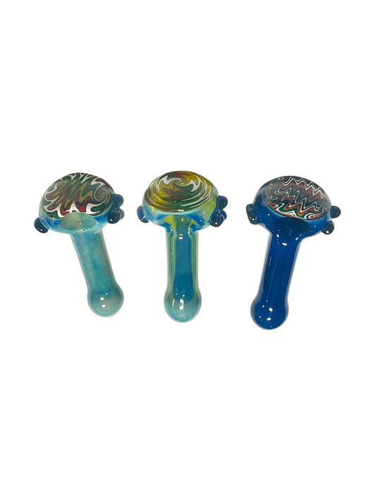 H48 5" Color Fumed w/ Wigwag Handpipe Assorted Colors 5ct