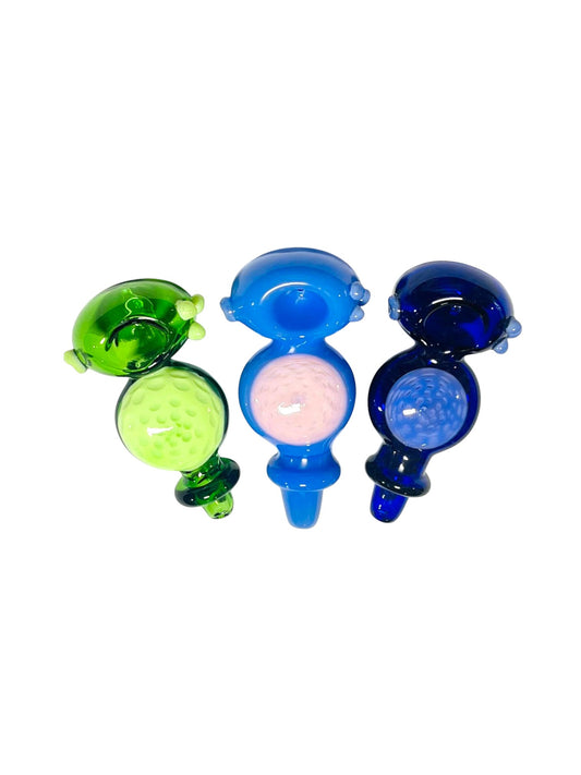 H49 4" Slime Dotted Handpipe Assorted Colors 5ct