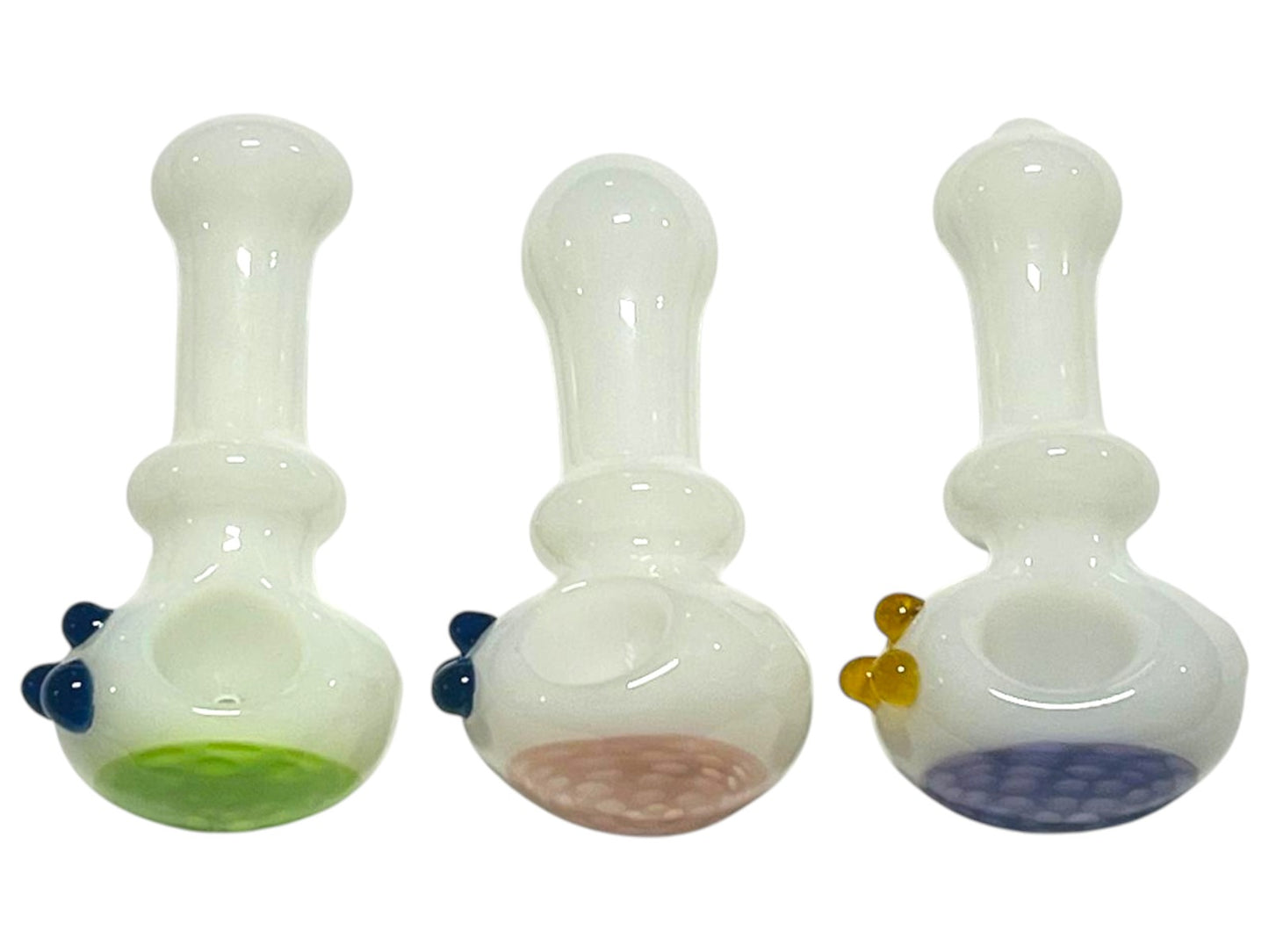H44 5" Slime White Handpipe Assorted Colors 5ct