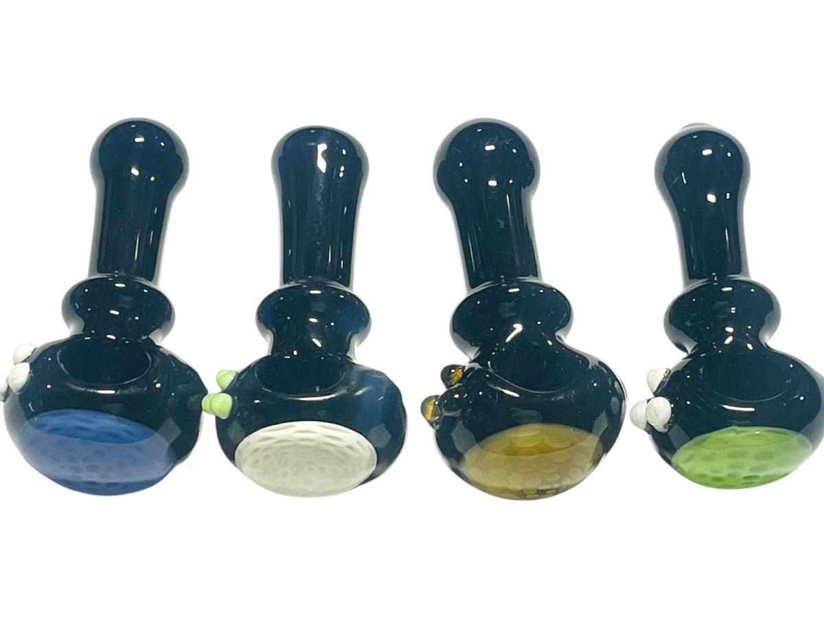 H46 5" Slime Black Handpipe Assorted Colors 5ct