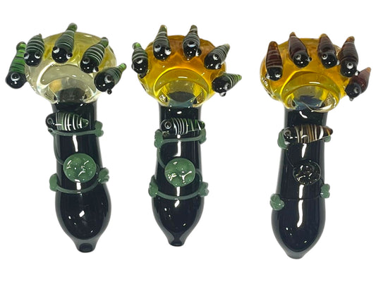 H60 4" Multiple Honey Bee Handpipe Assorted Colors 5ct