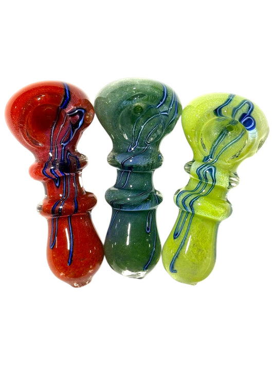 H90 3" Colored Double Ring Handpipe Assorted Colors 5ct
