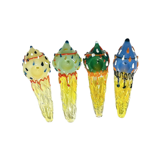 H71 5" Ice Cream Cone Handpipe Assorted Colors 5ct