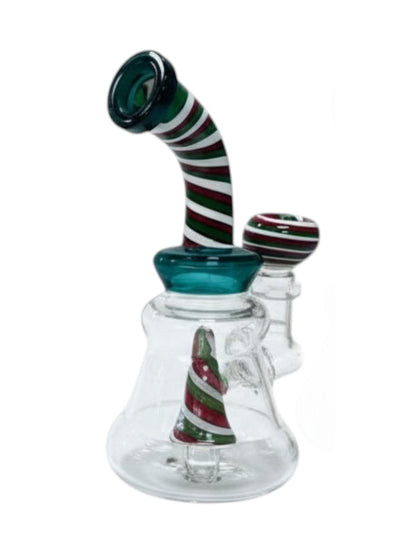 RG59 6" Wigwag Colored w/ Wigwag Bowl Waterpipe Assorted Colors
