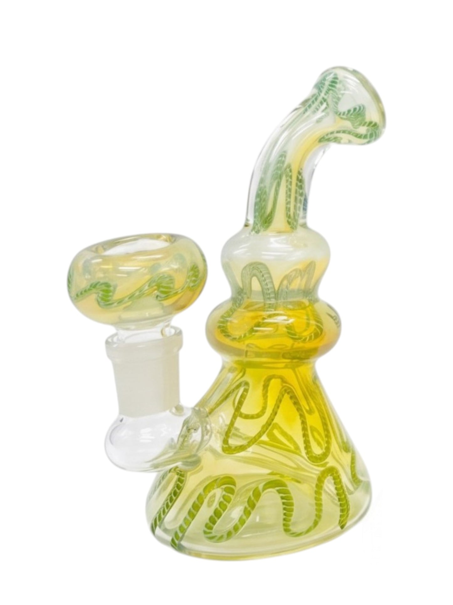 RG73 6" Fumed w/ Line Waves Waterpipe Assorted Colors