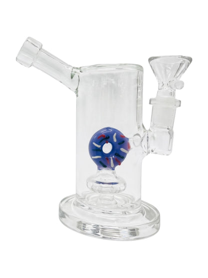 RG62 6" Clear w/ Donut Perc Waterpipe Assorted Colors
