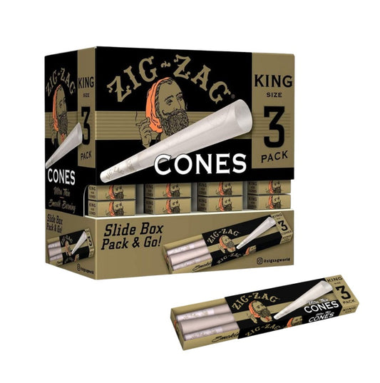 Zig Zag Ultra Thin Cones King Size 3 Pack 36 CT