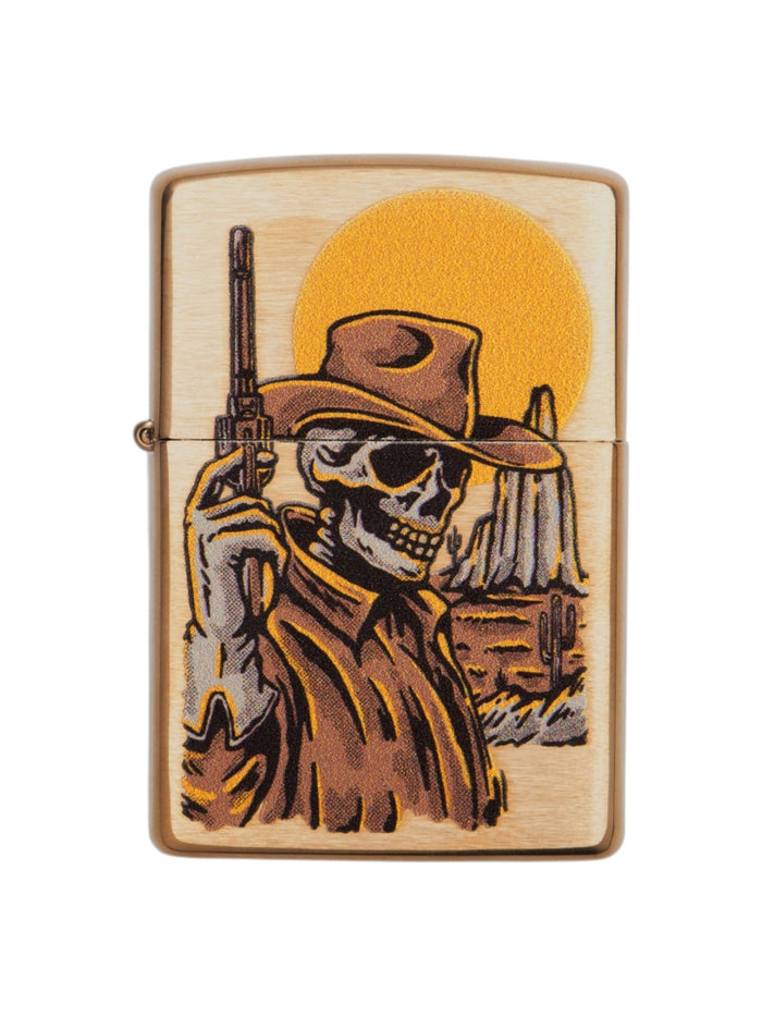 48519 Zippo Cowboy Skull Design Lighter