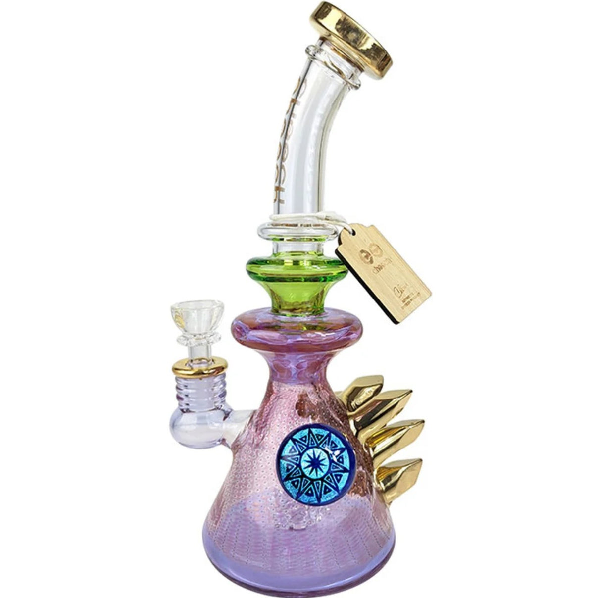 CHE-241 10" Cheech Multi Color Gold Crystal