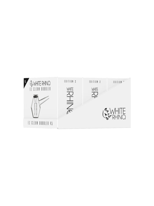 WHITE RHINO EZ CLEAN BUBBLER 2nd EDITION V5 -3ct DISPLAY
