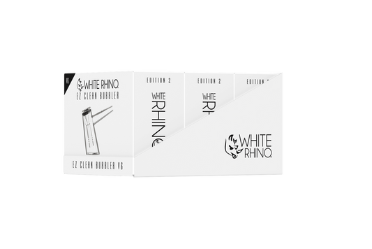 WHITE RHINO EZ CLEAN BUBBLER 2nd EDITION V6 -3ct DISPLAY