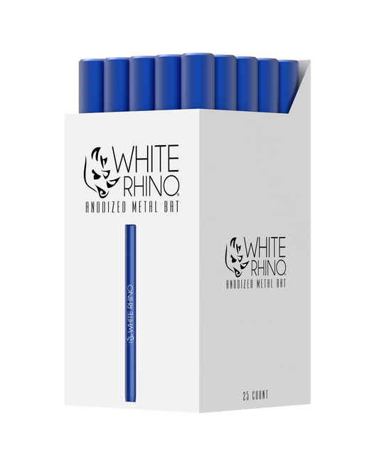 WHITE RHINO ANODIZED METAL BAT BLUE - 25ct DISPLAY