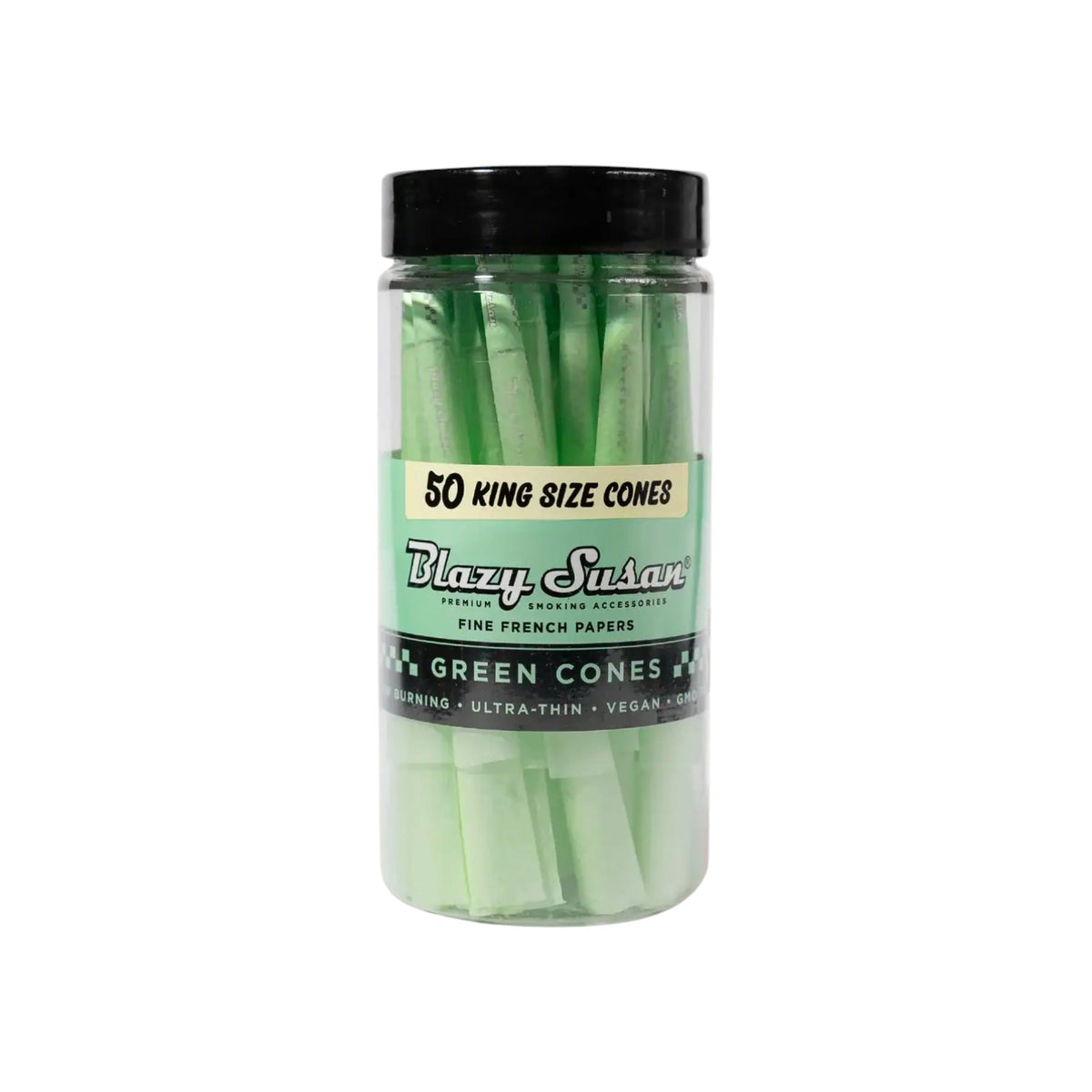 Blazy Susan Green Cones Jar King Size 50 CT