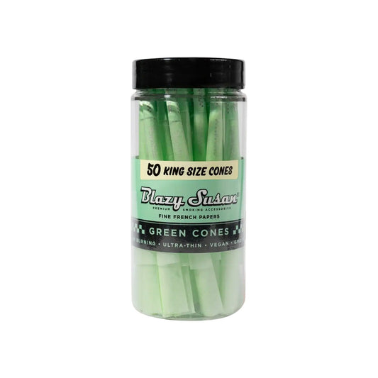Blazy Susan Green Cones Jar King Size 50 CT