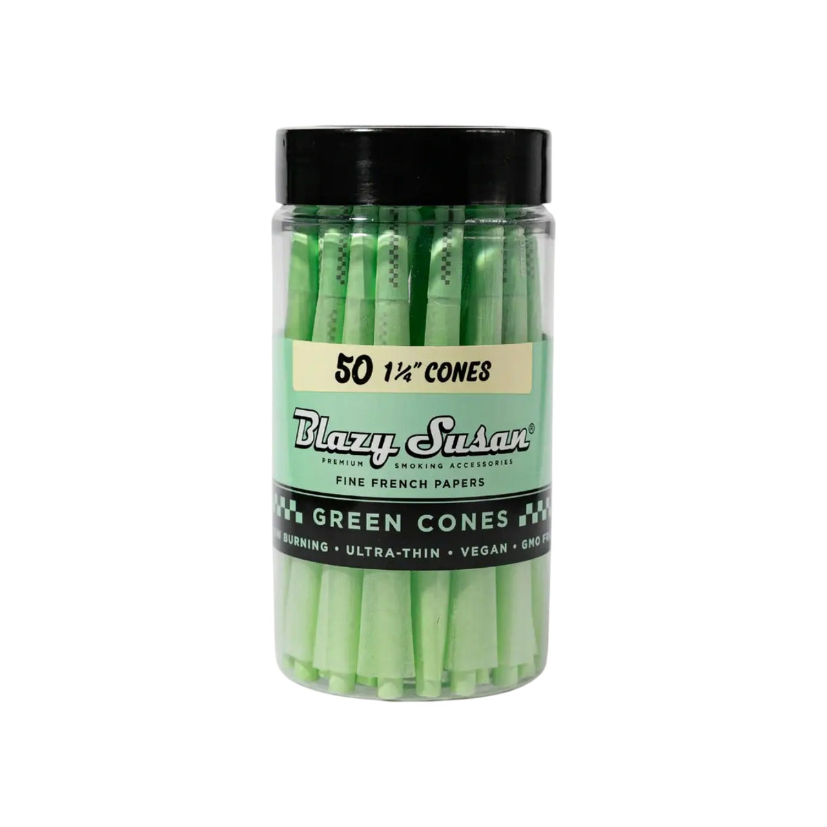 Blazy Susan Green Cones Jar 1 1/4" Size 50 CT