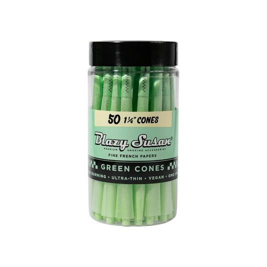 Blazy Susan Green Cones Jar 1 1/4" Size 50 CT