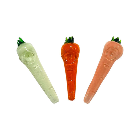 H51 5" Carrot Frit Handpipe Assorted Colors 5ct