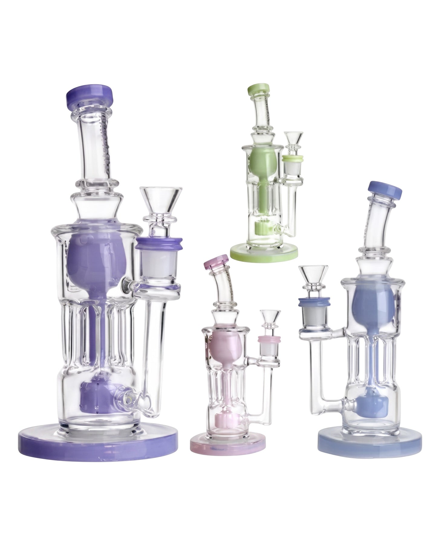 RG2 PHX469 9" Recycler w/ Matrix Perc Waterpipe Assorted Colors