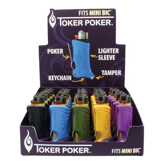 Toker Poker Mini Bic - Standard Mixed Colors | 25ct Display
