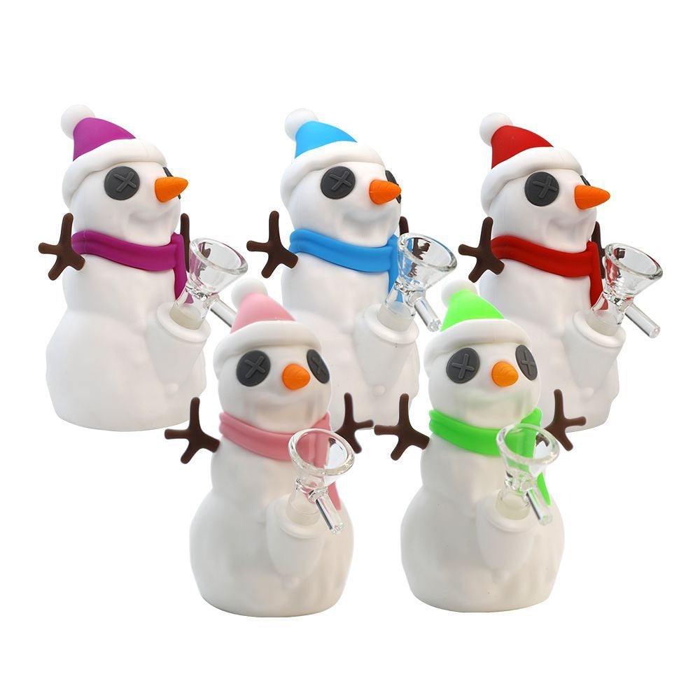 SWP28 Snowman Silicone Waterpipe