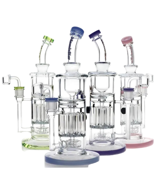 SS3 PHX564 12" Glycerin w/ Arm Pillar Perc & Showerhead Perc Assorted Colors
