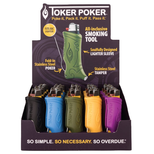 Toker Poker Bic - Standard Mixed Colors | 25ct Display
