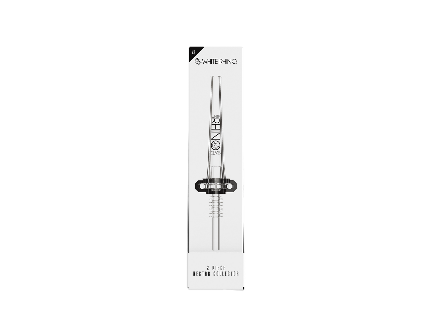 WHITE RHINO 2 PIECE NECTAR COLLECTOR V3 -5ct DISPLAY