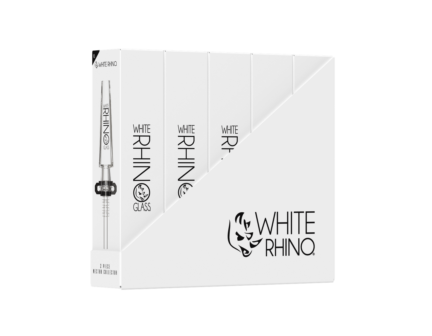WHITE RHINO 2 PIECE NECTAR COLLECTOR V5 -5ct DISPLAY