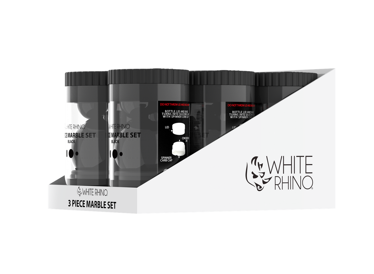 WHITE RHINO TERP SLURPER 3 PIECE SET BLACK -6ct DISPLAY