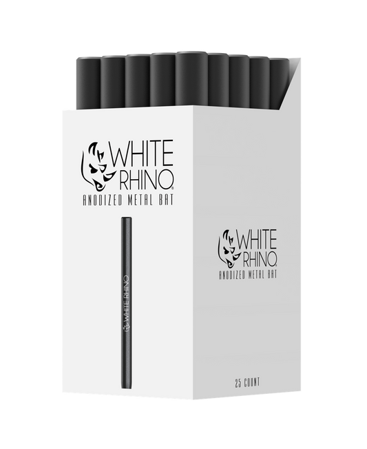 WHITE RHINO ANODIZED METAL BAT BLACK -25ct DISPLAY